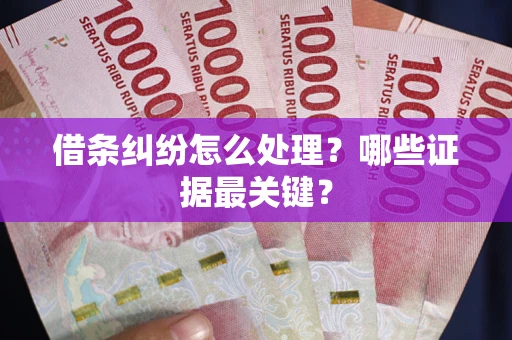 北京借条纠纷怎么处理？哪些证据最关键？