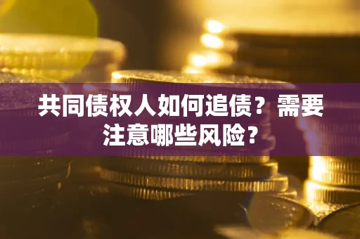 北京共同债权人如何追债？需要注意哪些风险？