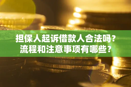 北京担保人起诉借款人合法吗？流程和注意事项有哪些？