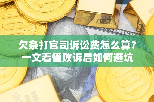 北京欠条打官司诉讼费怎么算？一文看懂败诉后如何避坑