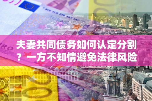 北京夫妻共同债务如何认定分割？一方不知情避免法律风险必看！